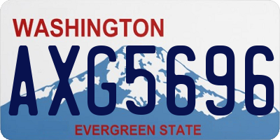 WA license plate AXG5696