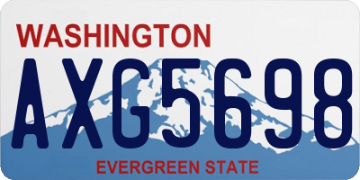 WA license plate AXG5698