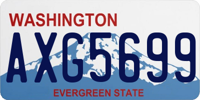 WA license plate AXG5699