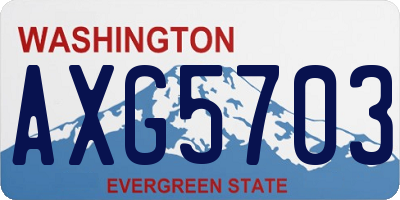 WA license plate AXG5703