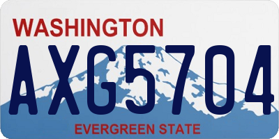 WA license plate AXG5704