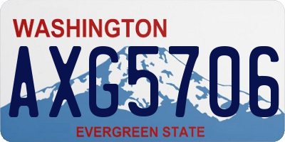 WA license plate AXG5706