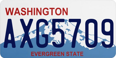 WA license plate AXG5709