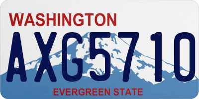 WA license plate AXG5710