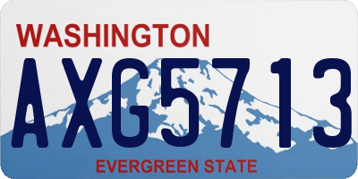 WA license plate AXG5713