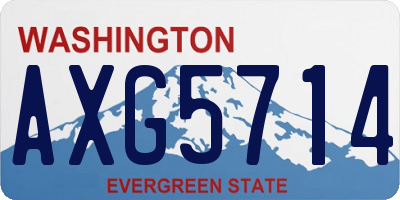 WA license plate AXG5714