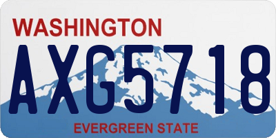 WA license plate AXG5718