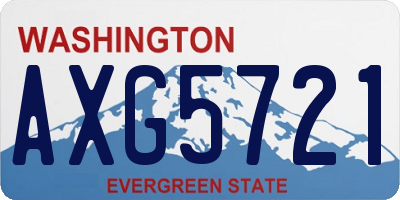 WA license plate AXG5721