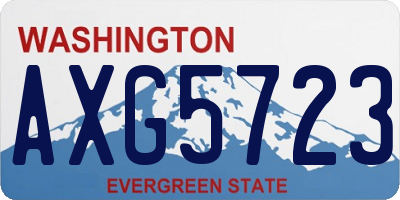 WA license plate AXG5723