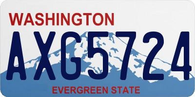 WA license plate AXG5724