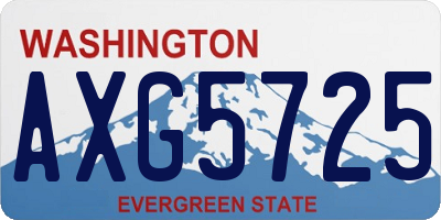 WA license plate AXG5725