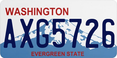 WA license plate AXG5726