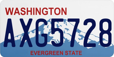 WA license plate AXG5728
