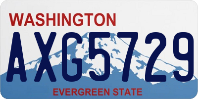 WA license plate AXG5729