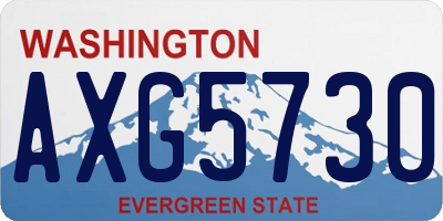 WA license plate AXG5730