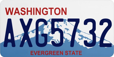 WA license plate AXG5732