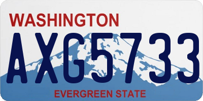 WA license plate AXG5733