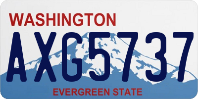 WA license plate AXG5737