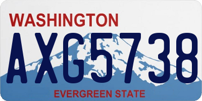 WA license plate AXG5738