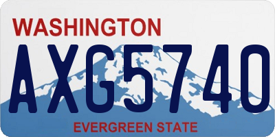 WA license plate AXG5740