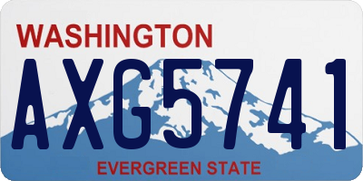 WA license plate AXG5741