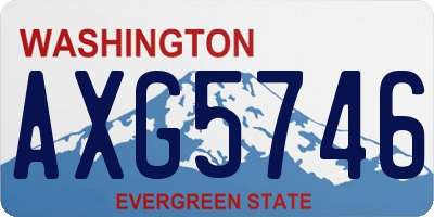 WA license plate AXG5746