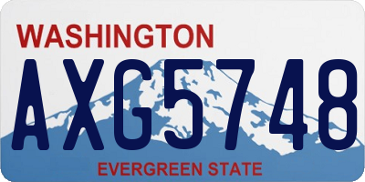 WA license plate AXG5748