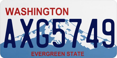 WA license plate AXG5749