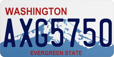 WA license plate AXG5750
