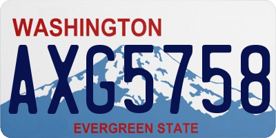 WA license plate AXG5758