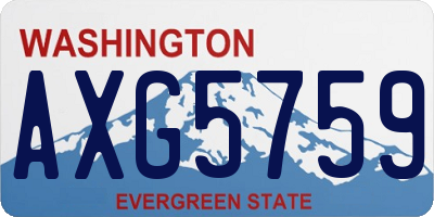 WA license plate AXG5759