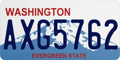 WA license plate AXG5762