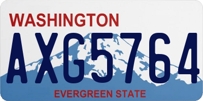 WA license plate AXG5764