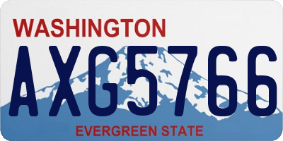 WA license plate AXG5766