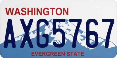 WA license plate AXG5767