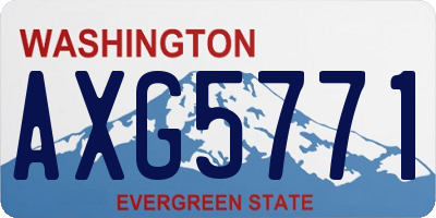 WA license plate AXG5771