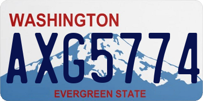 WA license plate AXG5774