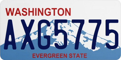 WA license plate AXG5775