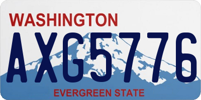 WA license plate AXG5776
