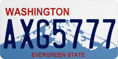WA license plate AXG5777