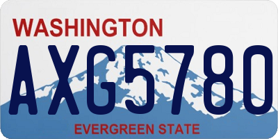 WA license plate AXG5780