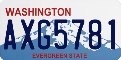 WA license plate AXG5781