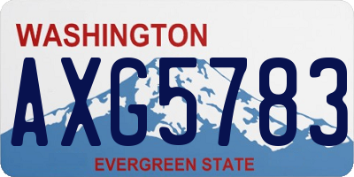 WA license plate AXG5783