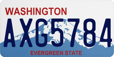 WA license plate AXG5784