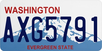 WA license plate AXG5791