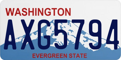 WA license plate AXG5794