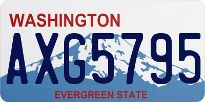 WA license plate AXG5795