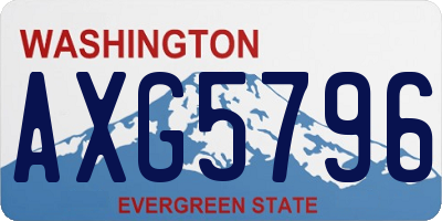 WA license plate AXG5796