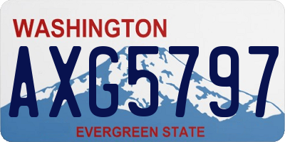 WA license plate AXG5797