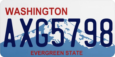 WA license plate AXG5798